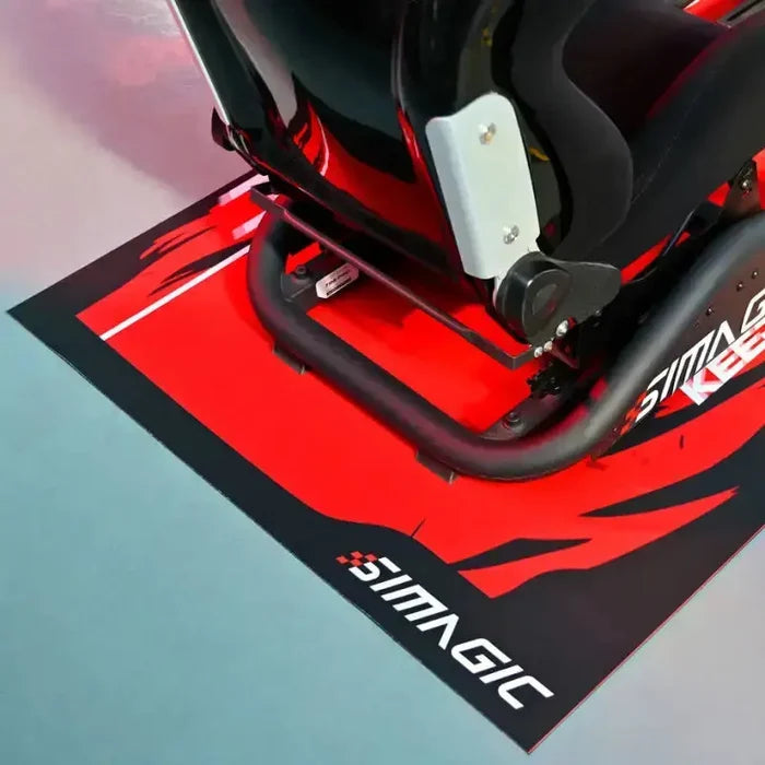 Simagic Floor Mat – Black / Red - Sim Race Webshop B.V.