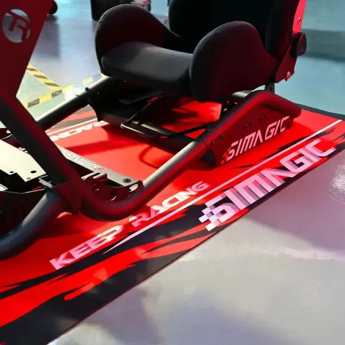 Simagic Floor Mat – Black / Red - Sim Race Webshop B.V.
