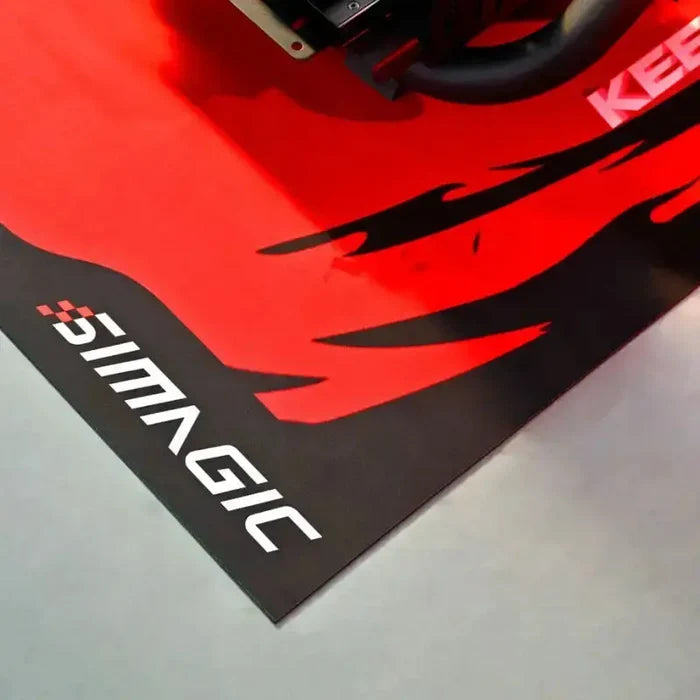 Simagic Floor Mat – Black / Red - Sim Race Webshop B.V.