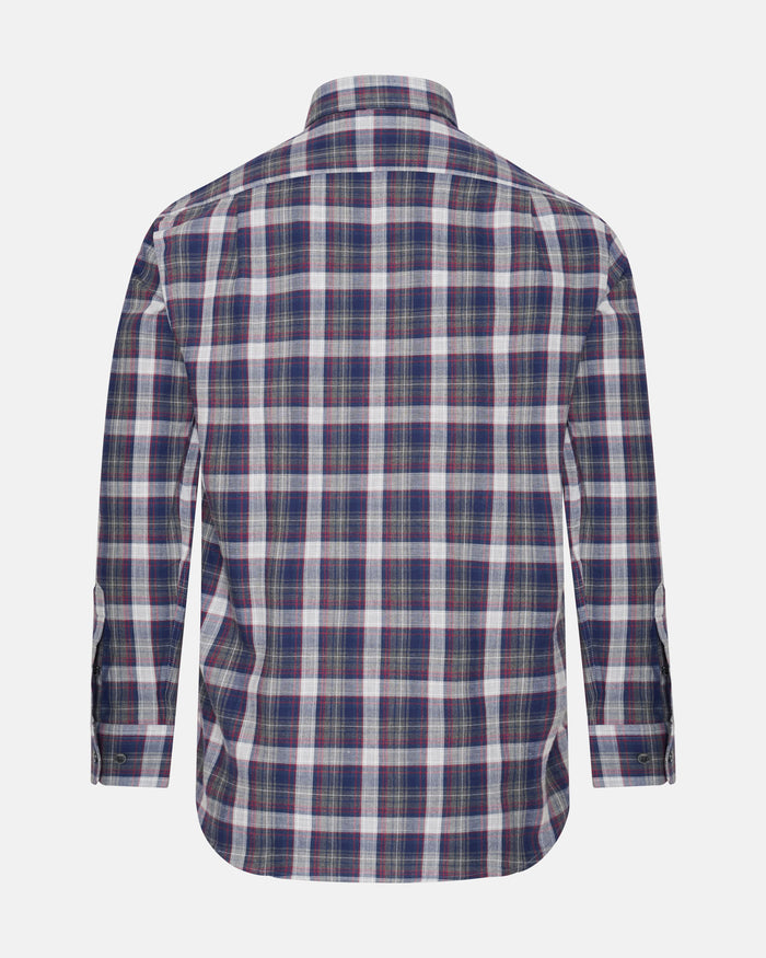 Simon Cotton Button Down Check Shirt