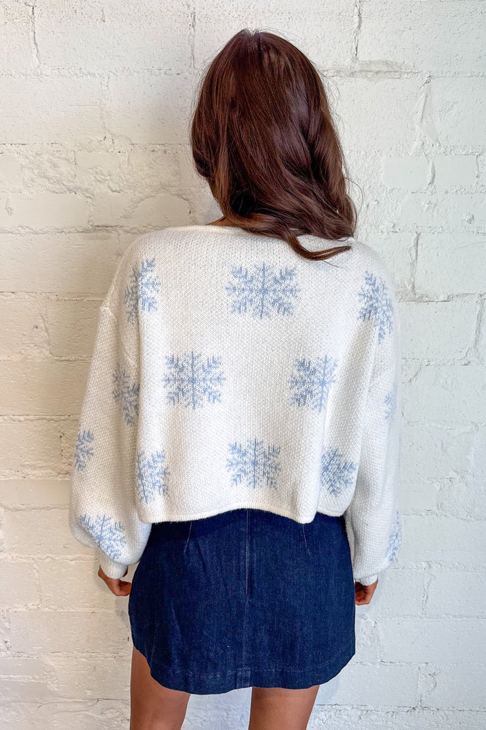 Snowflake Sweater, Sweaters, Holiday Sweaters, Winter Styles, Adeline Boutique,   Dallas Boutique, Knit Sweater, Women's Boutique