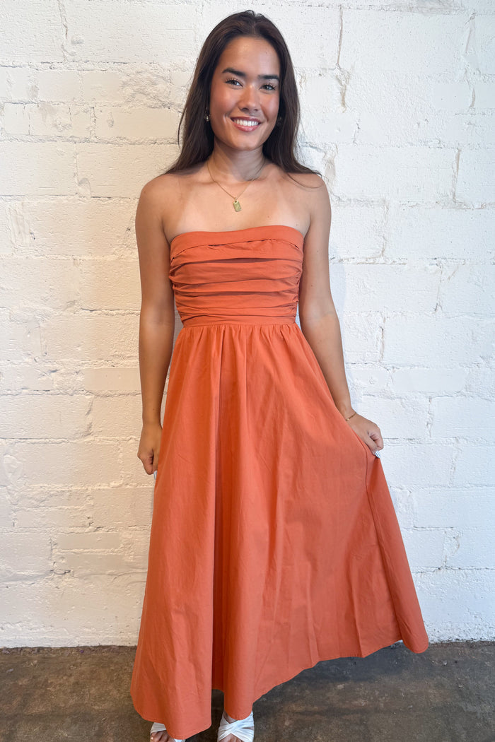 Soft Horizon Maxi Orange, adeline boutique, dallas boutique, boutique