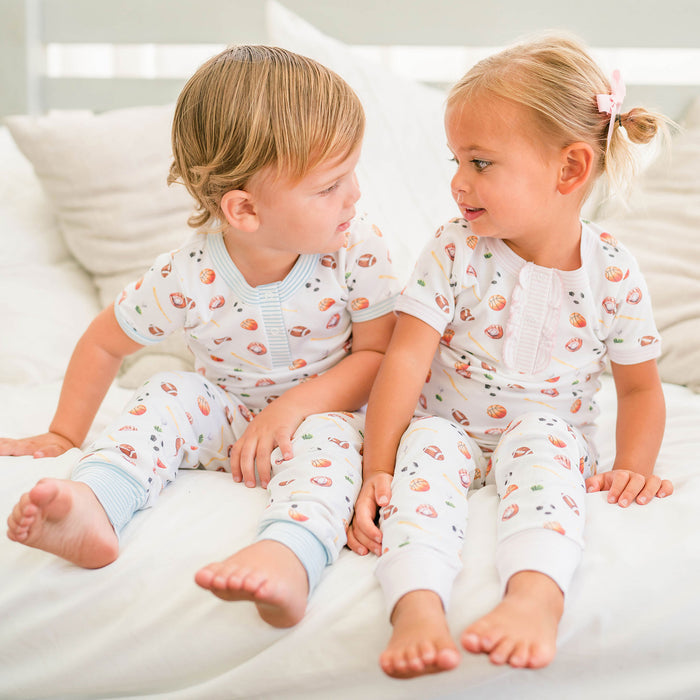 Sports Pima Pink Stripe Loungewear