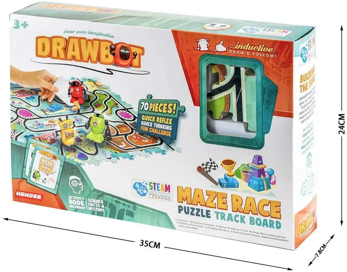 STEM Toys - Drawbot, Inductive Robot Track Puzzle Race - Kids On Wheelz