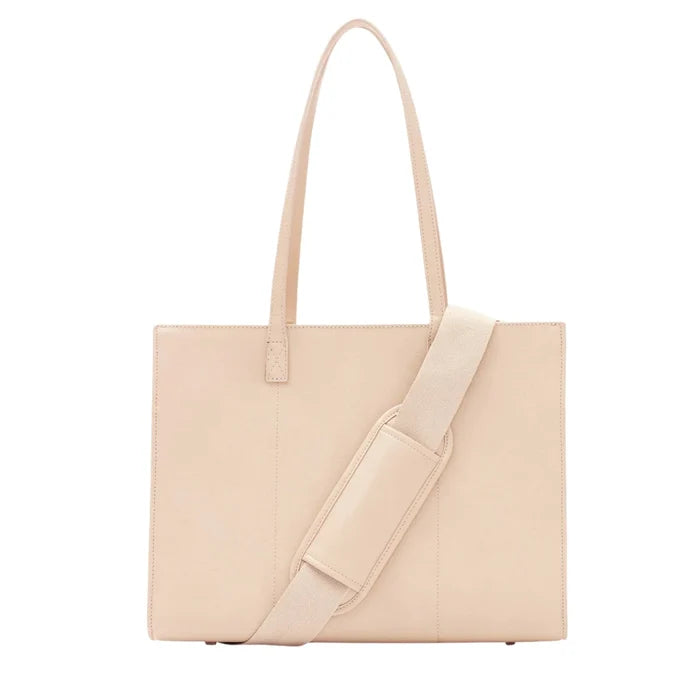 Structured Tote For Work in Beige