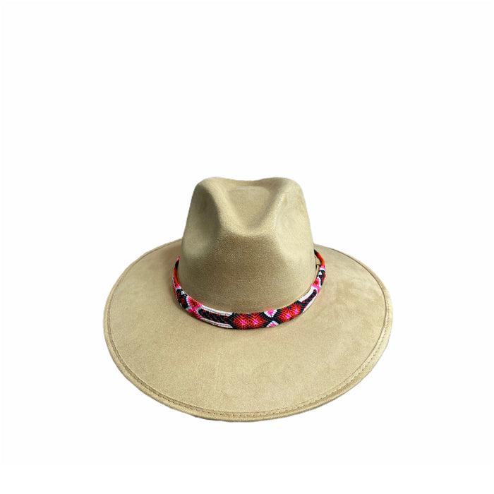 Suede Cowgirl Hat with braided hat band