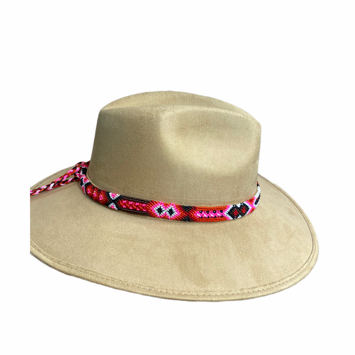 Suede Cowgirl Hat with braided hat band