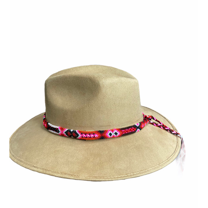 Suede Cowgirl Hat with braided hat band