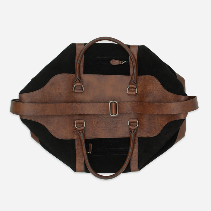 SUEDE WEEKEND BAG - BLACK