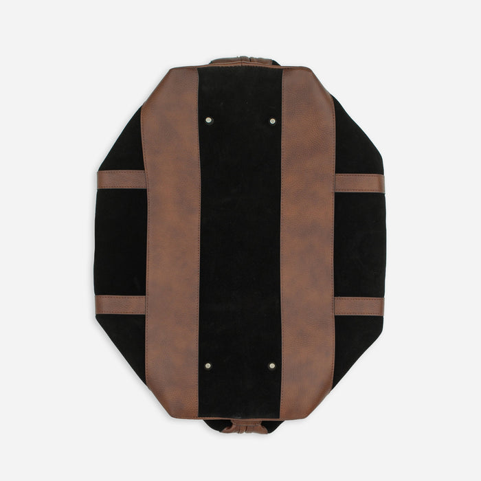 SUEDE WEEKEND BAG - BLACK