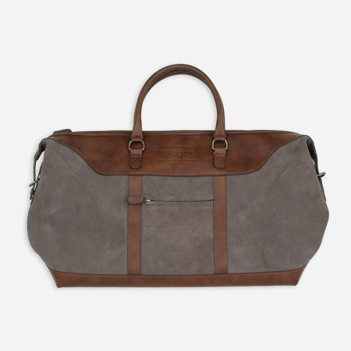 SUEDE WEEKEND BAG - BROWN