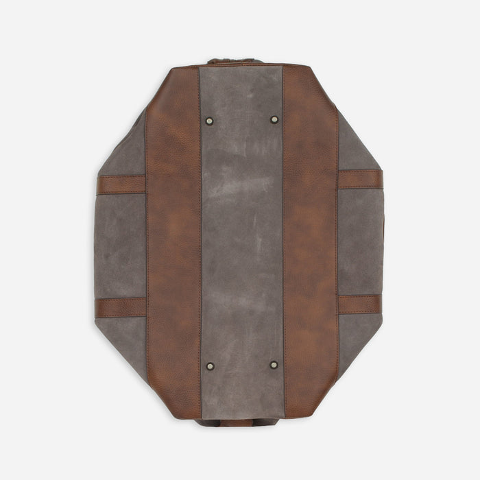 SUEDE WEEKEND BAG - BROWN