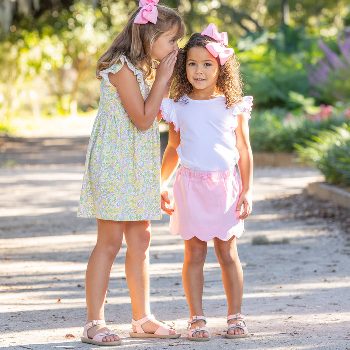 Sunny Blooms Ruffle Neck Dress