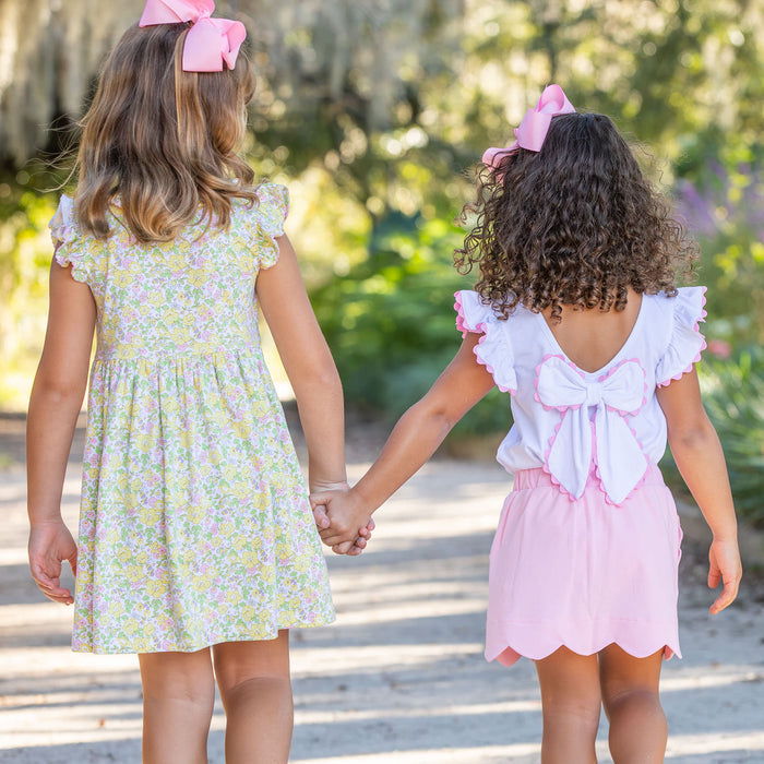 Sunny Blooms Ruffle Neck Dress