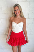 Sunny Swirl Skort, Ruffle Skirt, Mini Skirt, Skirt, Bottoms, Adeline Boutique, Boutiques, Dallas Boutique, Summer Styles