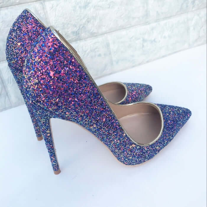 Symphony Purple Sequin Stiletto Heels for Women