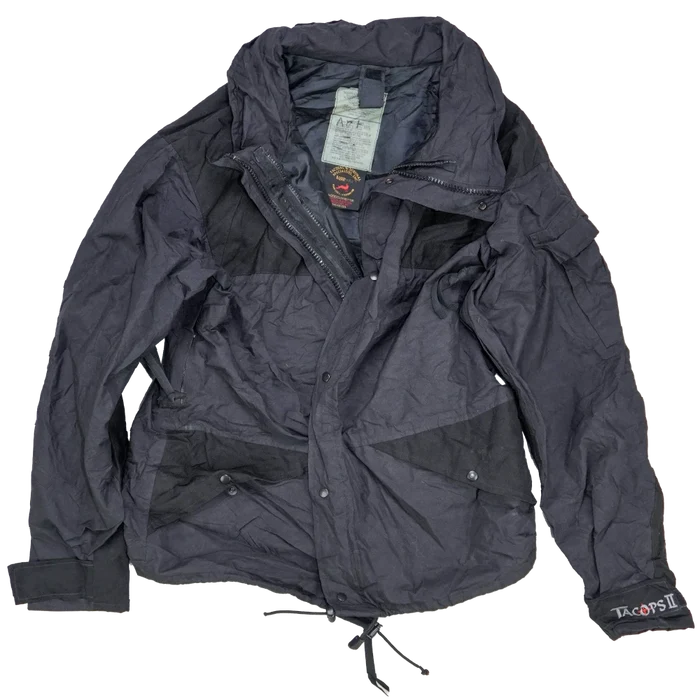 Tacs-Ops II Black Wet Weather Parka - Medium - Army & Outdoors - Parkas