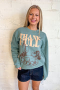 ThankFULL Oversized Cozy Sweatshirt, Thanksgiving Sweatshirt, Sweatshirts, Graphic Sweatshirts, Sweater Weather, Adeline Boutique