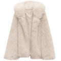 Short Texture Furry Coat Loose Temperament Lapel Cool Long Sleeve Fashion Women BadAssWear.fi