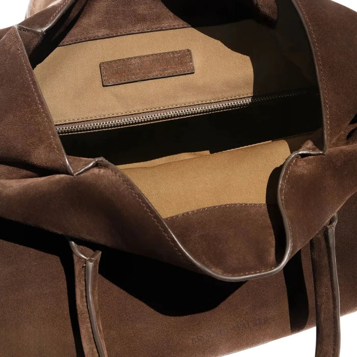 The Everyday Tote Bag Brown Suede