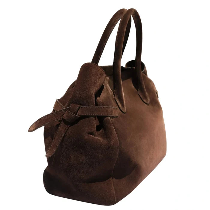 The Everyday Tote Bag Brown Suede