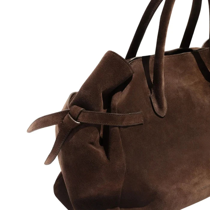 The Everyday Tote Bag Brown Suede