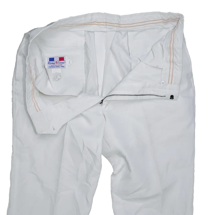 US Air Force White Parade Dress Trousers - 37L, Large - US Air Force Surplus - Dress Trousers