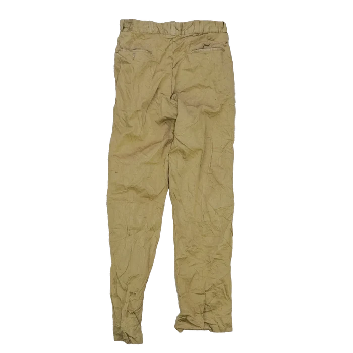 US Army 1970s Khaki Chino Trousers - 32x33, Medium - US Army Surplus - Dress Trousers