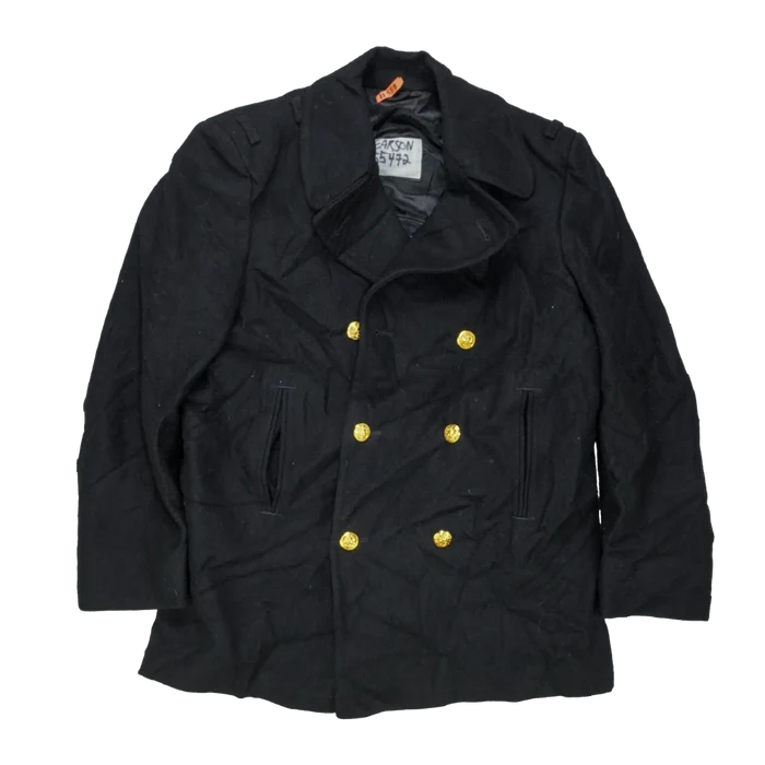 US Naval Academy Wool Pea Coat - 40R, Medium - US Navy Surplus - Great Coats