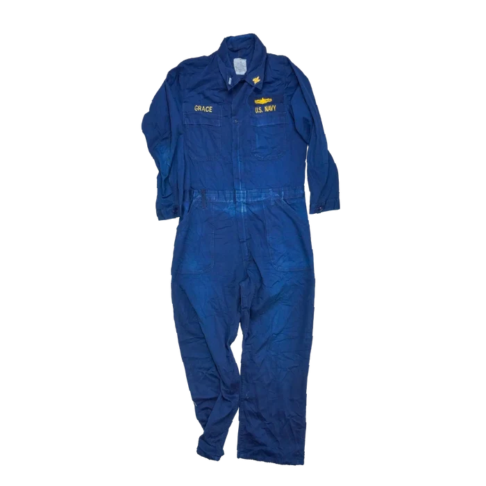 US Navy Blue Utility Coveralls - 44L, XLarge - US Navy Surplus - Overalls