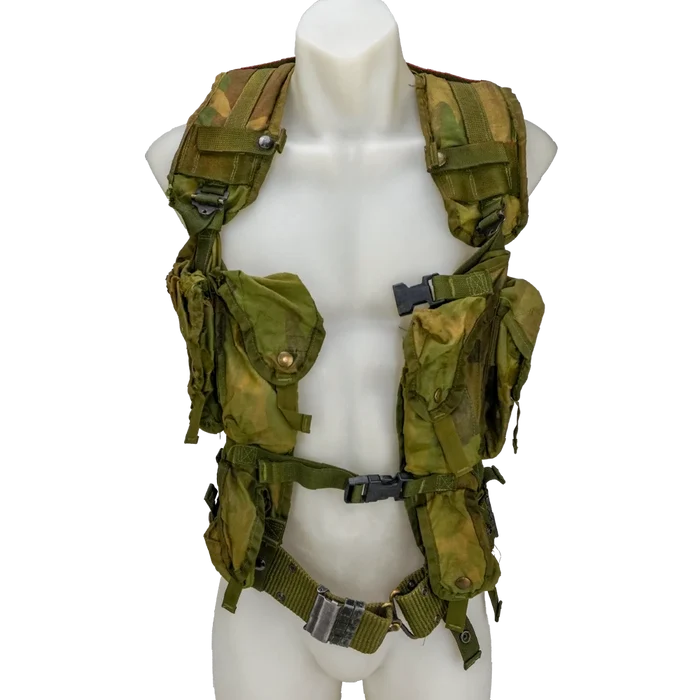 USGI 1st Gen Woodland Load Bearing Vest w/ Belt - Medium - US Army Surplus - Combat Vests & Rigs