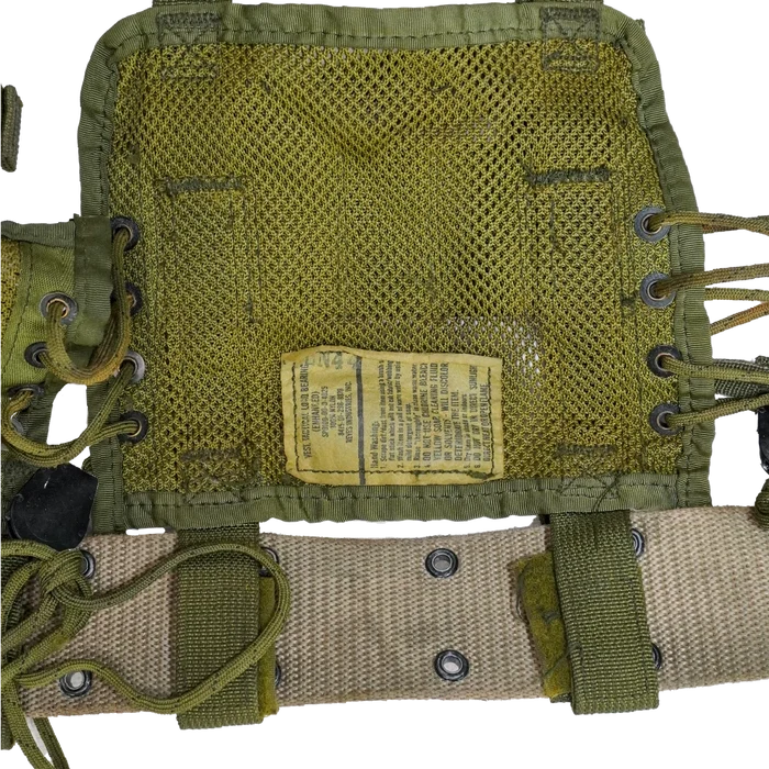 USGI Enhanced Woodland Load Bearing Vest w/ Belt - Large - Film Production Used - Combat Vests & Rigs