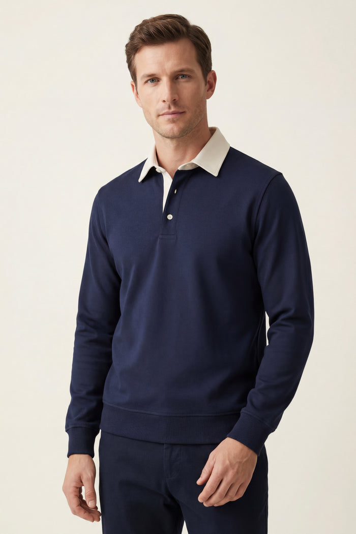 Valerio Polo Knit Navy