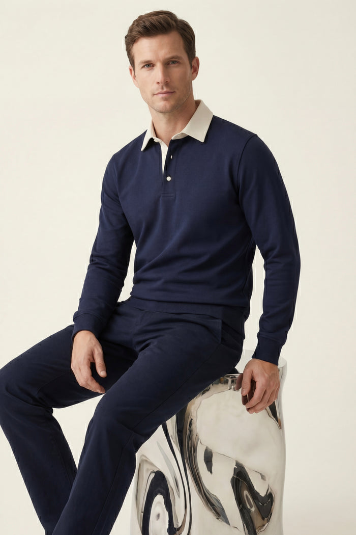 Valerio Polo Knit Navy