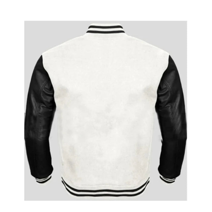 Varsity Multi-color Wool Varsity Letterman Bomber Jacket Leather Outlet