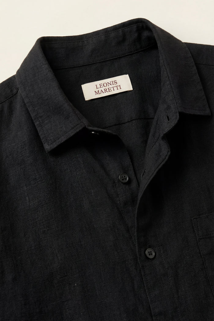 Verona Linen Shirt & Shorts Black