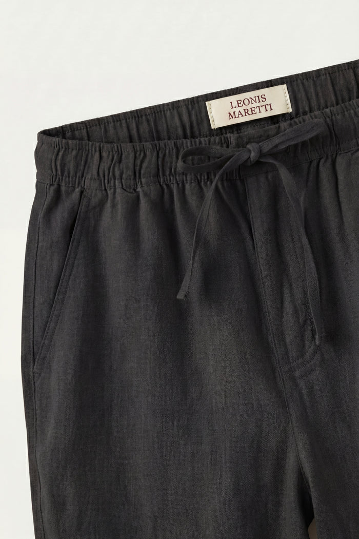 Verona Linen Shirt & Shorts Black