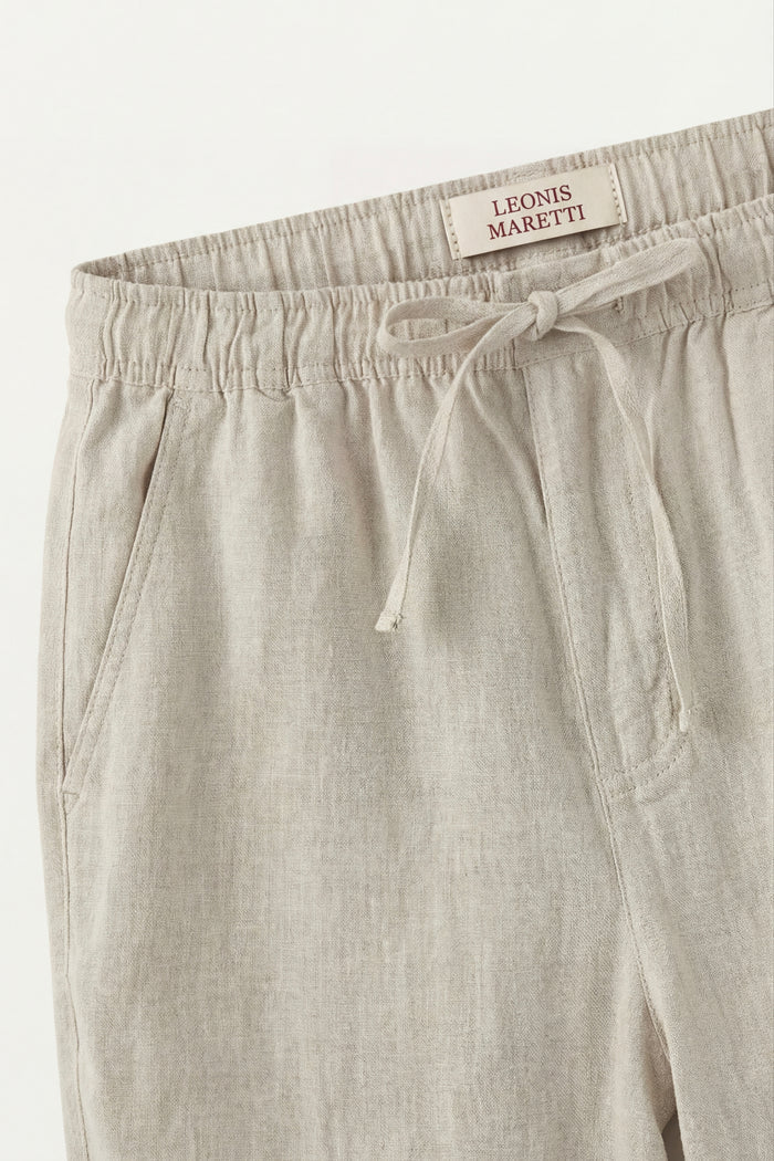 Verona Linen Shirt & Shorts Navy/Beige