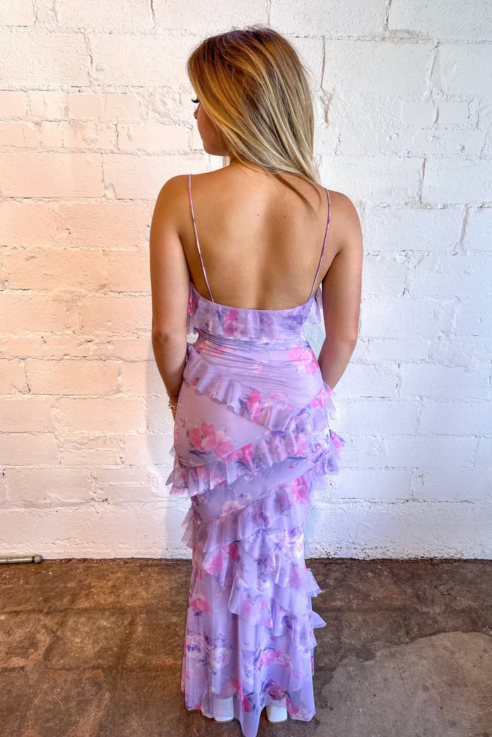 Veronica Ruffle Maxi Dress, Maxi Dress, Wedding Guest Dress, Ruffle Dress, Summer Dress, Adeline Boutique, Dallas Boutique, boutique Dresses
