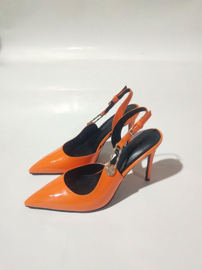 Orange Patent Leather / 34