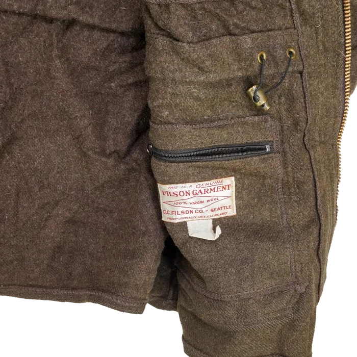 Vintage Filson Olive Wool Jacket - Medium - Army & Outdoors - Field Jackets