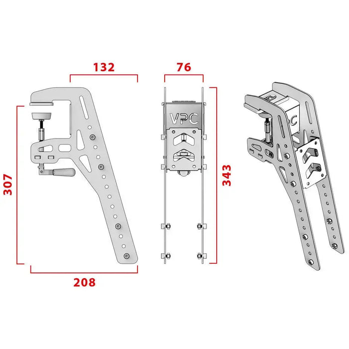 VIRPIL Controls Desk Mount – Black (Size L) - Sim Race Webshop B.V.