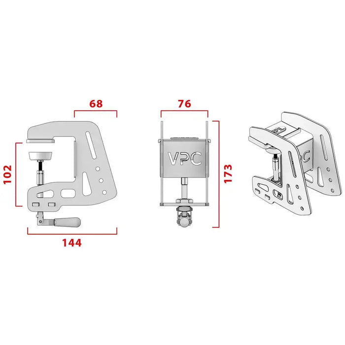 VIRPIL Controls Desk Mount – Mini (Black) - Sim Race Webshop B.V.