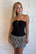 Vivid Checker Ruffle Mini Skort, Mini Skirt, Checkered Skirt, Game Day Outfit, Adeline Boutique, Dallas Boutique, Boutique Clothing, Country Concert Outfit