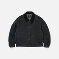 WASHED DENIM TRUCKER JACKET - BLACK
