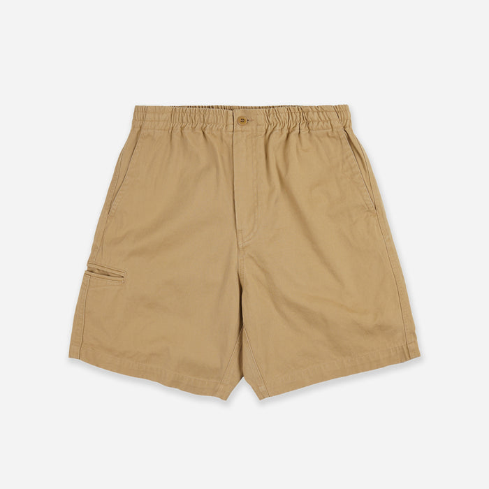 WASHED OFFICER CHINO SHORTS - BEIGE