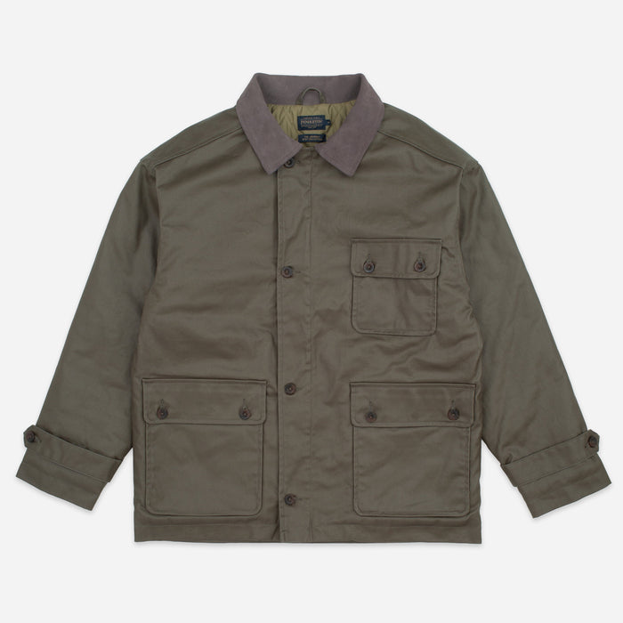 WAXED HUNTING JACKET - OLIVE