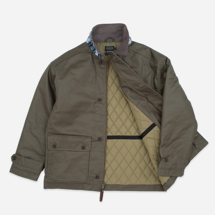 WAXED HUNTING JACKET - OLIVE