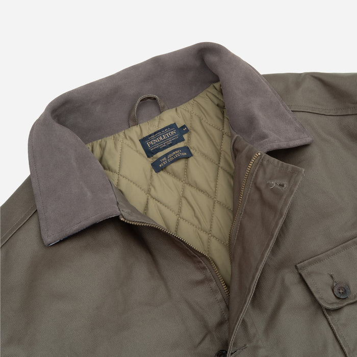WAXED HUNTING JACKET - OLIVE