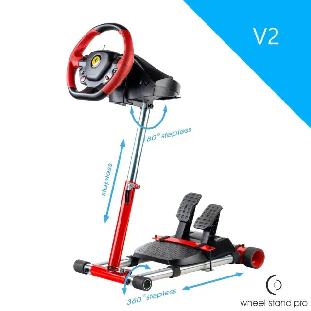 Wheel Stand Pro voor Thrustmaster 458/T80/T100/RGT – RED - Sim Race Webshop B.V.
